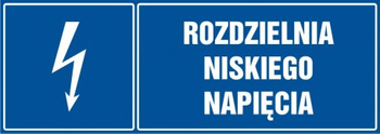 Znak Rozdzielnia niskiego napięcia na płycie PCV (HH033)