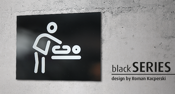 Znak Pokój przewijak blackSERIES
