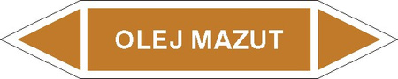 Tabliczka na rurociągi Olej mazut znak na płycie PCV (R-OCP11)