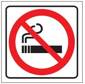 Znak zakaz palenia na Folii Samoprzylepnej (702-74)