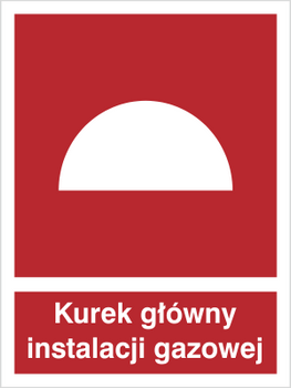 Znak kurek główny instalacji gazowej na Folii Samoprzylepnej (221)