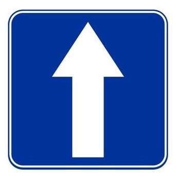 Znak informacyjny METALOWY Droga jednokierunkowa (D3)