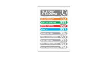 Znak Telefony alarmowe (IN022)