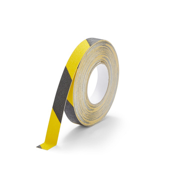 Taśma antypoślizgowa ostrzegawcza 25mm/18m (z normą DIN 51130) ŻÓŁTO-CZARNA