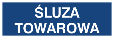 Znak śluza towarowa na Folii Samoprzylepnej (801-208)