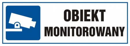 Znak Obiekt monitorowany na płycie PCV (TA002)