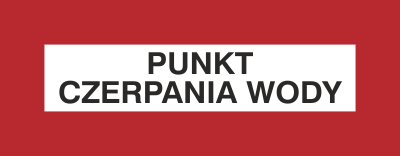 Znak punkt czerpania wody na płycie PCV (231-33)
