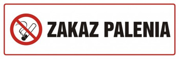 Znak Zakaz palenia na Folii Samoprzylepnej (NE010)