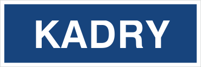 Znak kadry na płycie PCV (801-30)