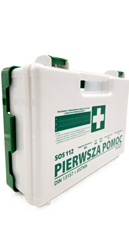 Apteczka zakładowa pierwszej pomocy K-13.2 z wyposażeniem DIN 13157 + ustnik