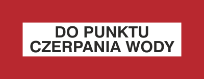 Znak do punktu czerpania wody na płycie PCV (231-31)