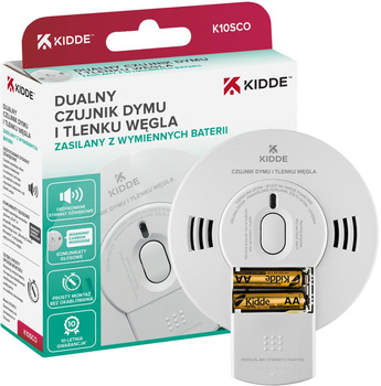 Dualny czujnik dymu i tlenku węgla K10SCO