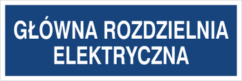 Znak główna rozdzielnia elektryczna na Folii Samoprzylepnej (801-169)