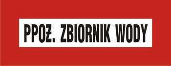 Znak przeciwpożarowy zbiornik wody na płycie PCV (BC101) Signproject