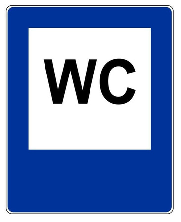 Znak informacyjny METALOWY Toaleta publiczna (D26c)