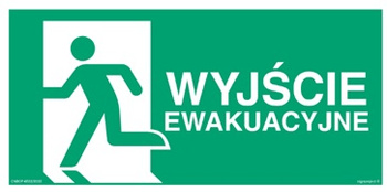 Znak kierunek do wyjścia ewakuacyjnego - w lewo (AC130) Signproject