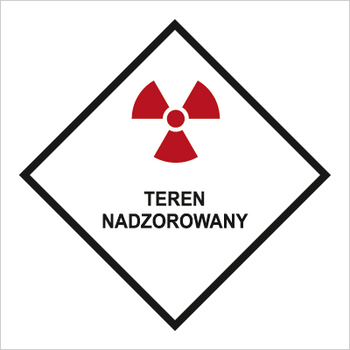 Znak Teren nadzorowany na Folii Samoprzylepnej (317-21)