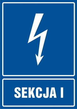 Znak Sekcja 1 na Folii Samoprzylepnej (HG039)