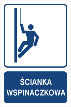 Znak ścianka wspinaczkowa na Folii Samoprzylepnej (823-157)