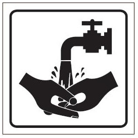 Znak umywalka na Folii Samoprzylepnej (702-82)