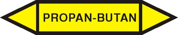 Tabliczka na rurociągi Propan-butan znak na Folii Samoprzylepnej (R-G11)