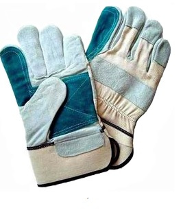 Rękawice robocze z tkaniny wzmacniane skórą