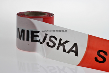 Taśma ostrzegawcza STRAŻ MIEJSKA 80mm/100m