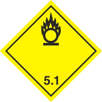 Znak materiały utleniające na Folii Samoprzylepnej (MB116)