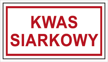 Znak kwas siarkowy na płycie PCV (815-03)