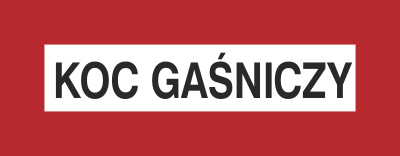 Znak koc gaśniczy na płycie PCV (231-08)
