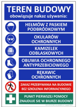 Tablica budowlana Teren Budowy T031 PL