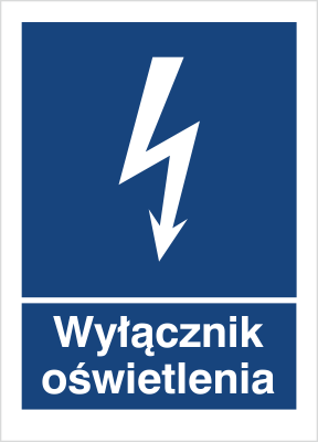 Znak wyłącznik oświetlenia na płycie PCV (530-27)
