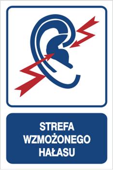 Znak strefa wzmożonego hałasu na Folii Samoprzylepnej (823-115)