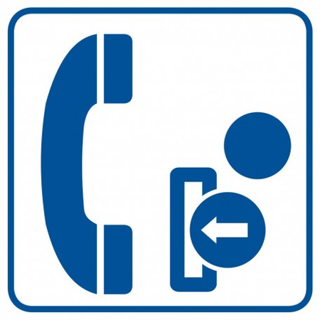 Znak Telefon na żetony na płycie PCV (RA035)