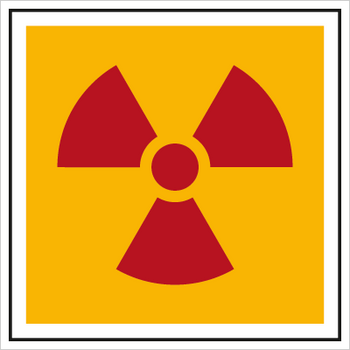 Znak oznakowanie Opakowania bezpośredniego otwartego źródła promieniowania na Folii Samoprzylepnej (317)