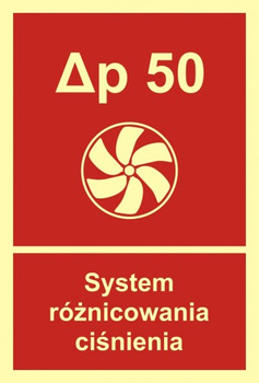 Znak system różnicowania ciśnienia na Płycie Świecącej (BB018)
