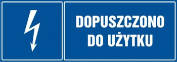 Znak Dopuszczono do użytku na Folii Samoprzylepnej (HH017)