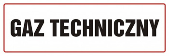Znak Gaz techniczny na Płycie PCV (ND011)