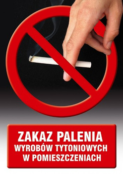 Znak Zakaz palenia wyrobów tytoniowych w pomieszczeniu (PC510)