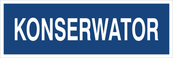 Znak konserwator na płycie PCV (801-252)