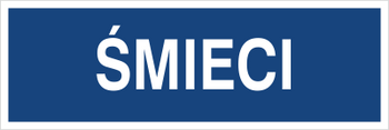 Znak śmieci na płycie PCV (801-97)