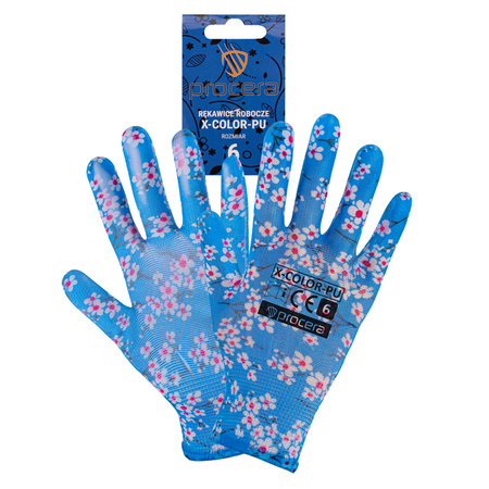 Rękawice ochronne powlekane PU X-COLOR-PU rozmiar. 6