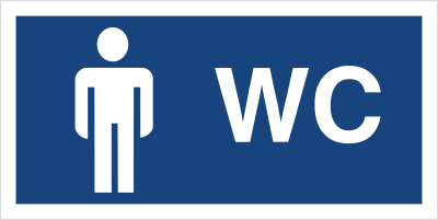 Znak toaleta męska na płycie PCV (823-07)
