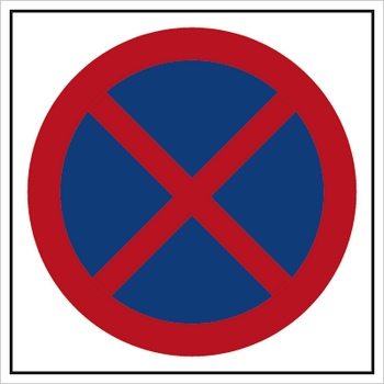 Znak zakaz zatrzymywania się (702-08)