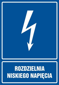 Znak Rozdzielnia niskiego napięcia na Folii Samoprzylepnej (HG033)