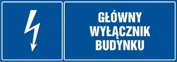 Znak Główny wyłącznik budynku na Folii Samoprzylepnej (HH013)