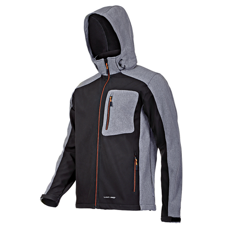Kurtka softshell z kapturem czarno-szara Lahti Pro L40916