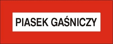 Znak piasek gaśniczy  na płycie PCV (231-02)