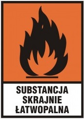 Znak substancja skrajnie łatwopalna (F+) (LB-007)