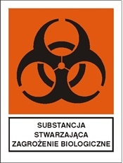 Znak substancja stwarzająca zagrożenie biologiczne na Folii Samoprzylepnej (700-11)